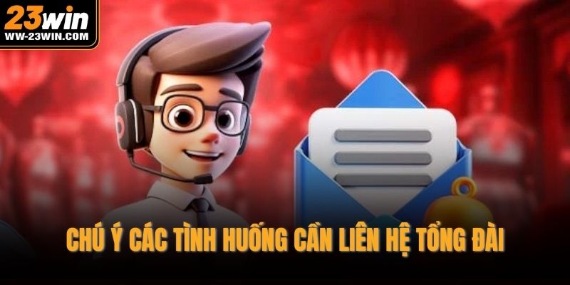 Chú ý các tình huống cần liên hệ tổng đài